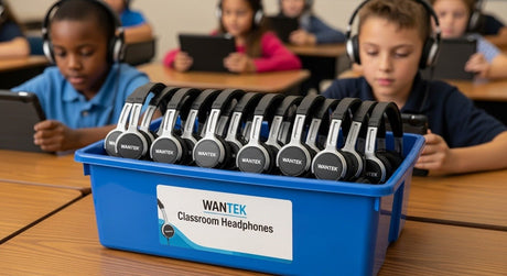 classroom set of headphones
