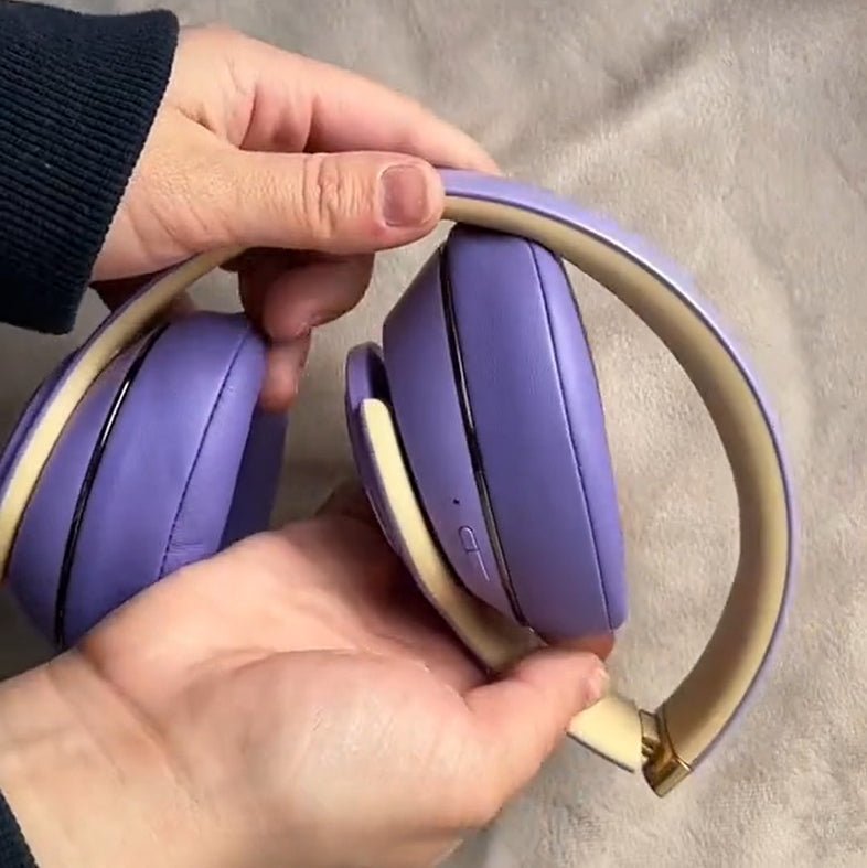 purple headphones