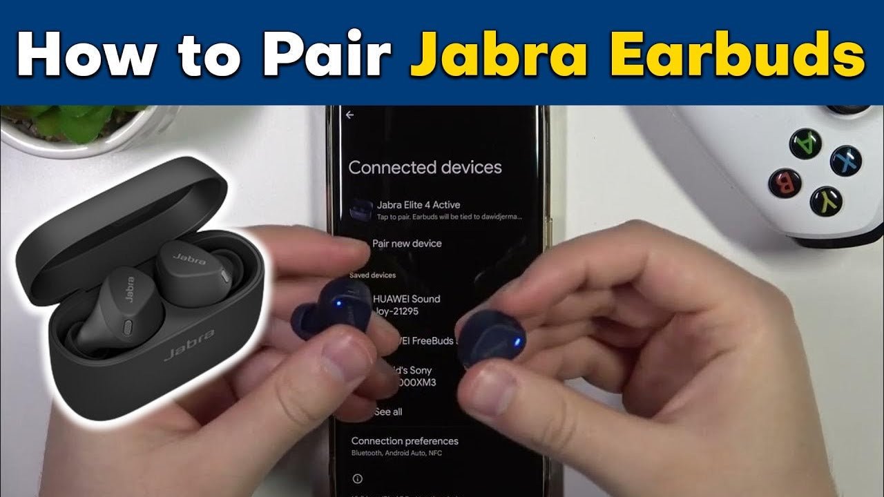 how to pair jabra earbuds