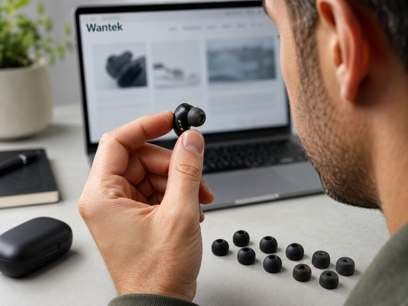 Inspecting earbud materials and replaceable tips for sensitive ears