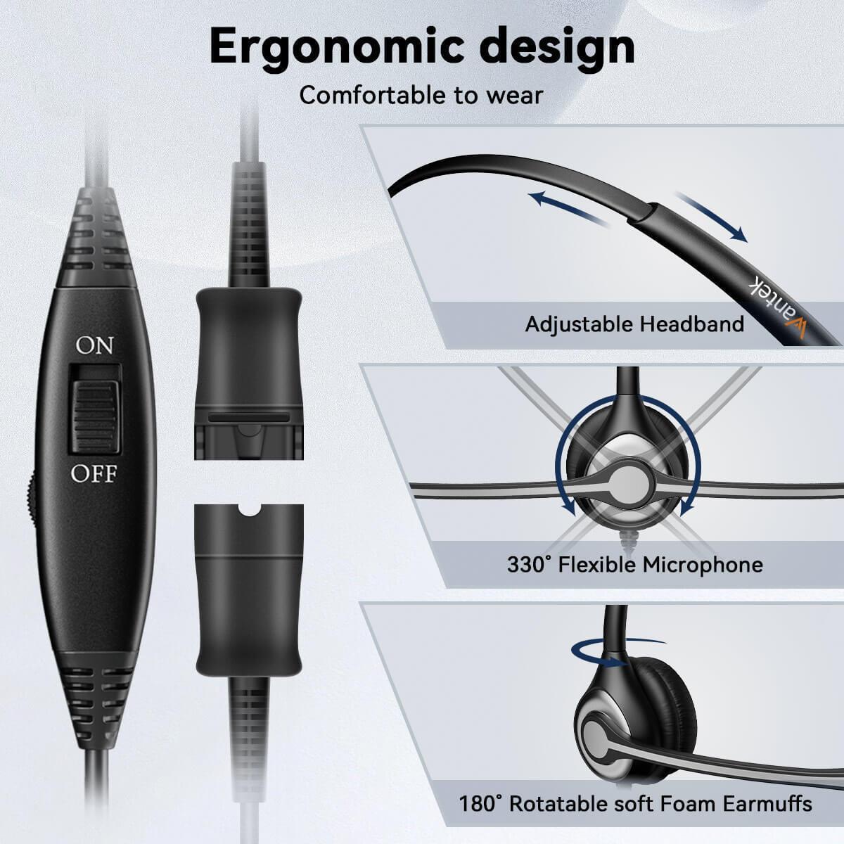 RJ9 mono headset
