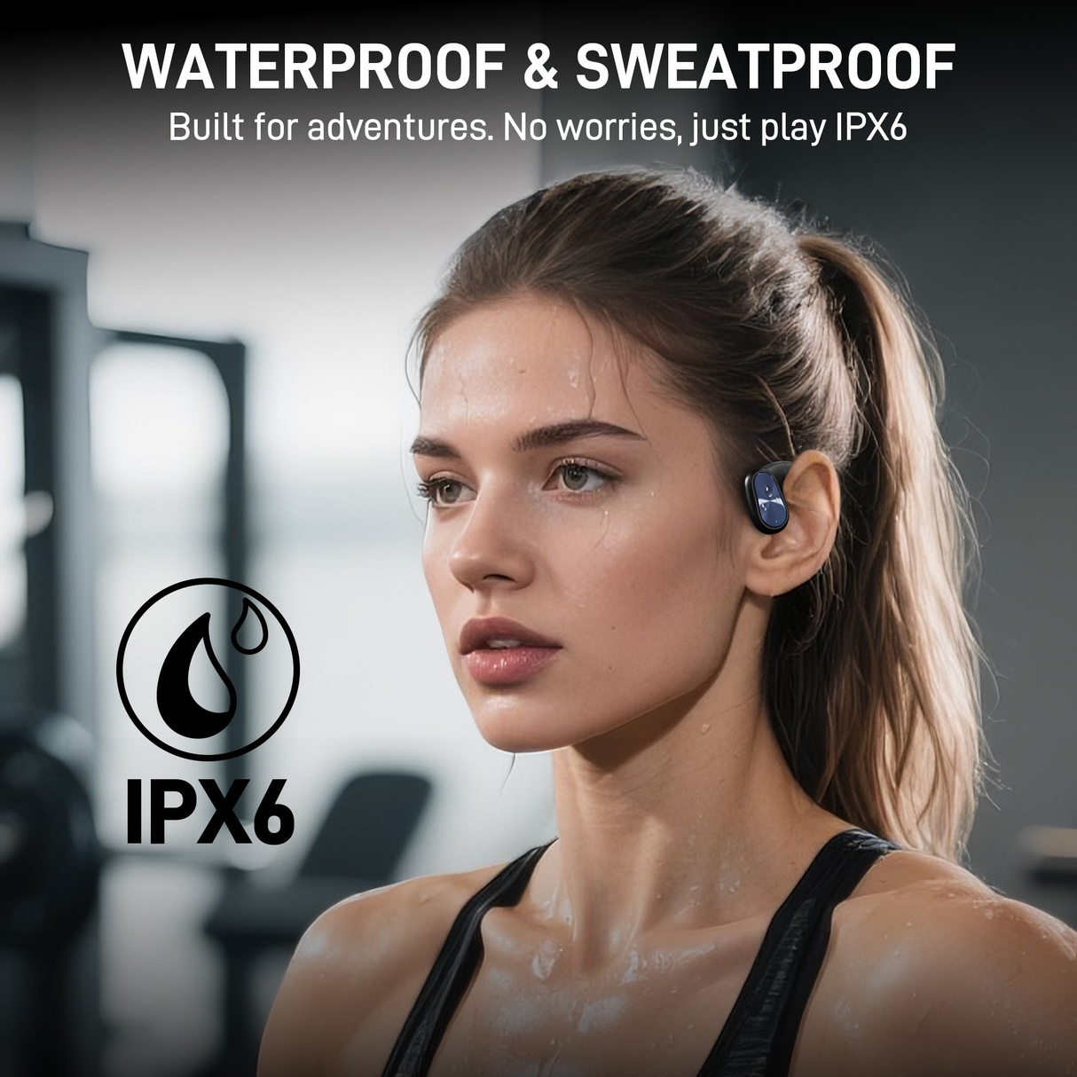 Voistek Wireless Earbuds,Bluetooth 5.4 Open Ear Earbuds with Ear Hooks,Auto Pairing, Touch Control, Built-in Mic, Lightweight Stereo Sound for IOS/Android
