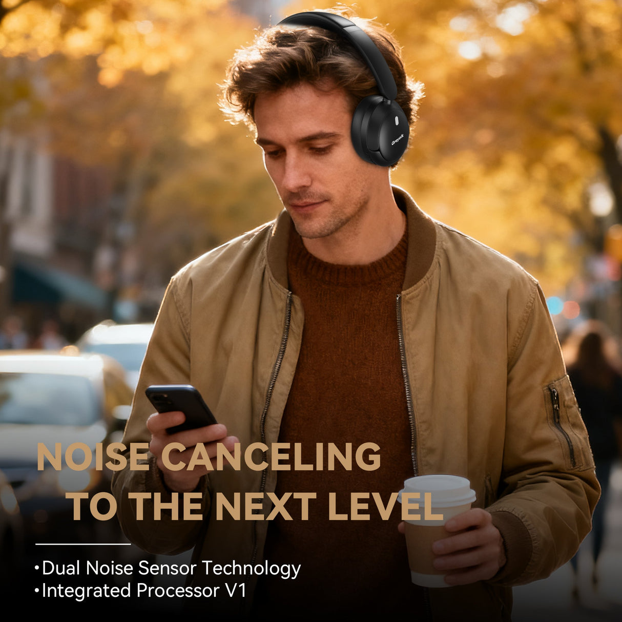 Greyolk T3 ANC Headphone-Bluetooth 5.4