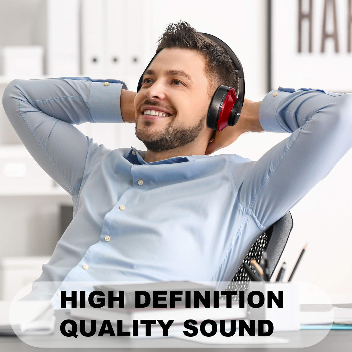 on ear wireless headphones with microphone