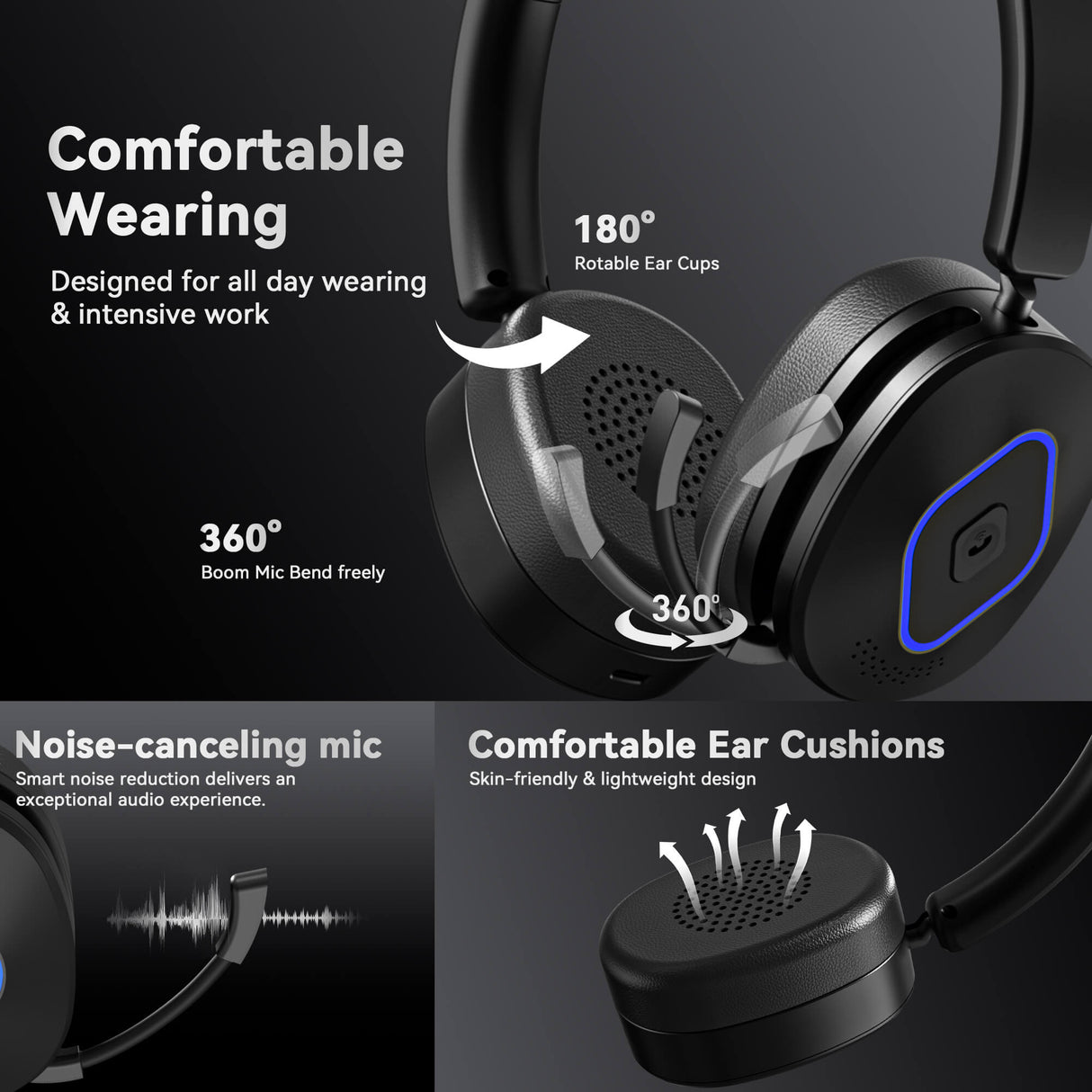 Wantek® 186BTC Wireless Headphones