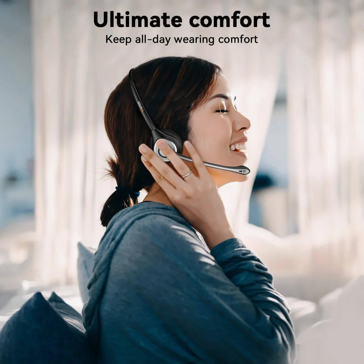 dual ear desk phone headset