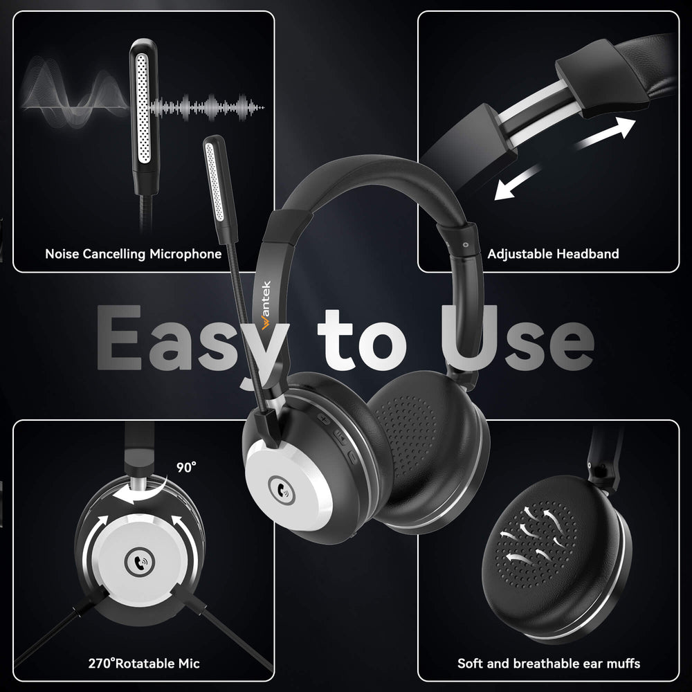 Bluetooth Headphones with Microphone