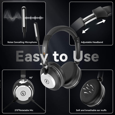 Bluetooth Headphones with Microphone