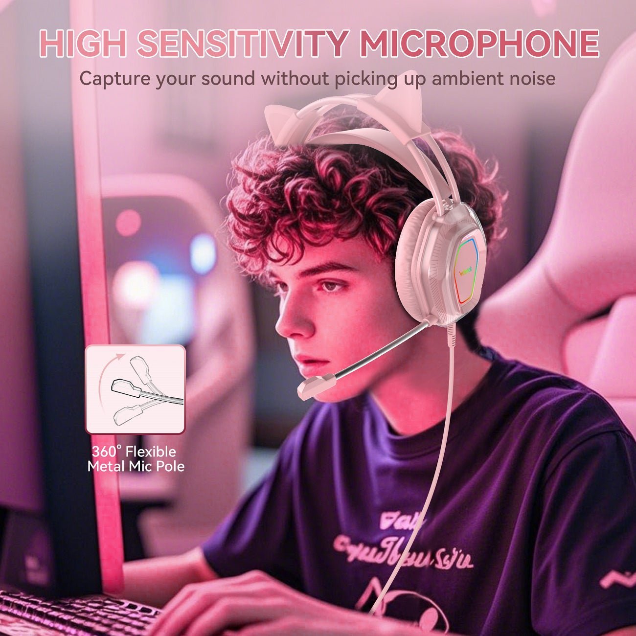 pink gaming headset