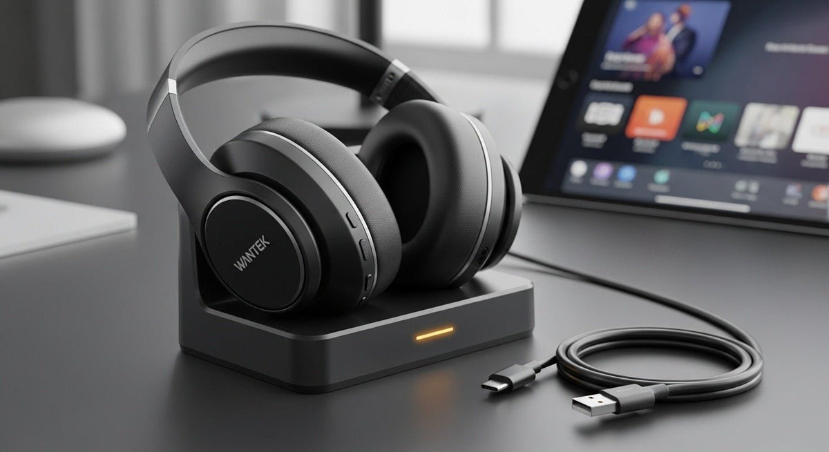 wireless headphones with charger