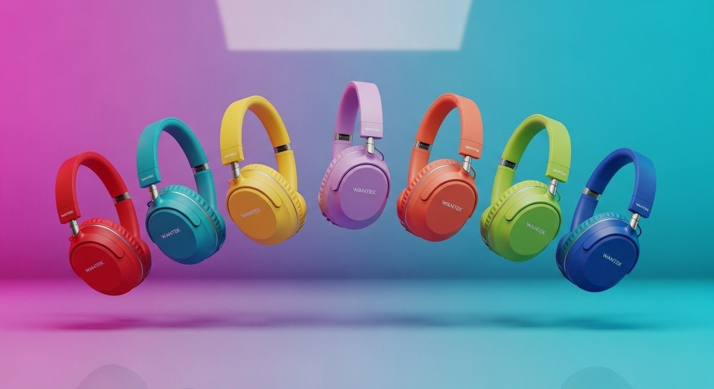 colorful headphones