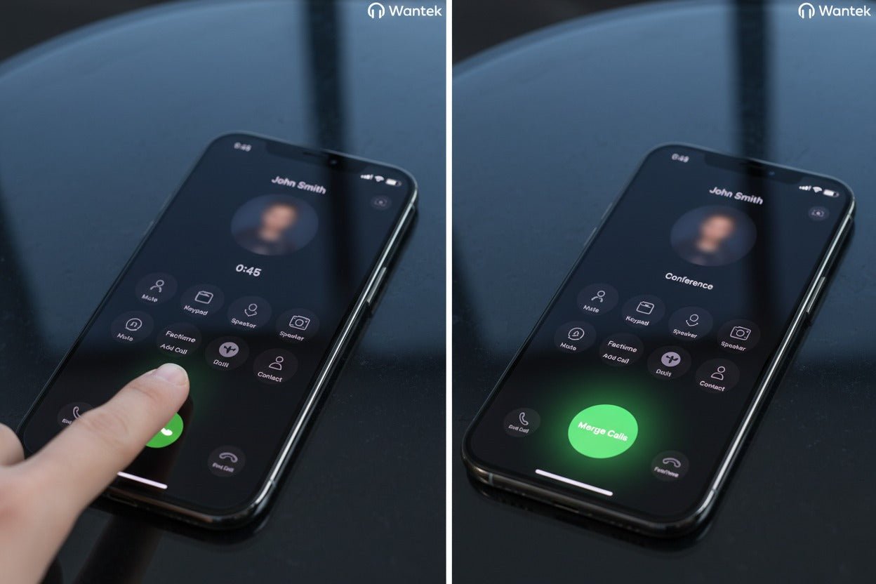 how to make a three way call on iphone