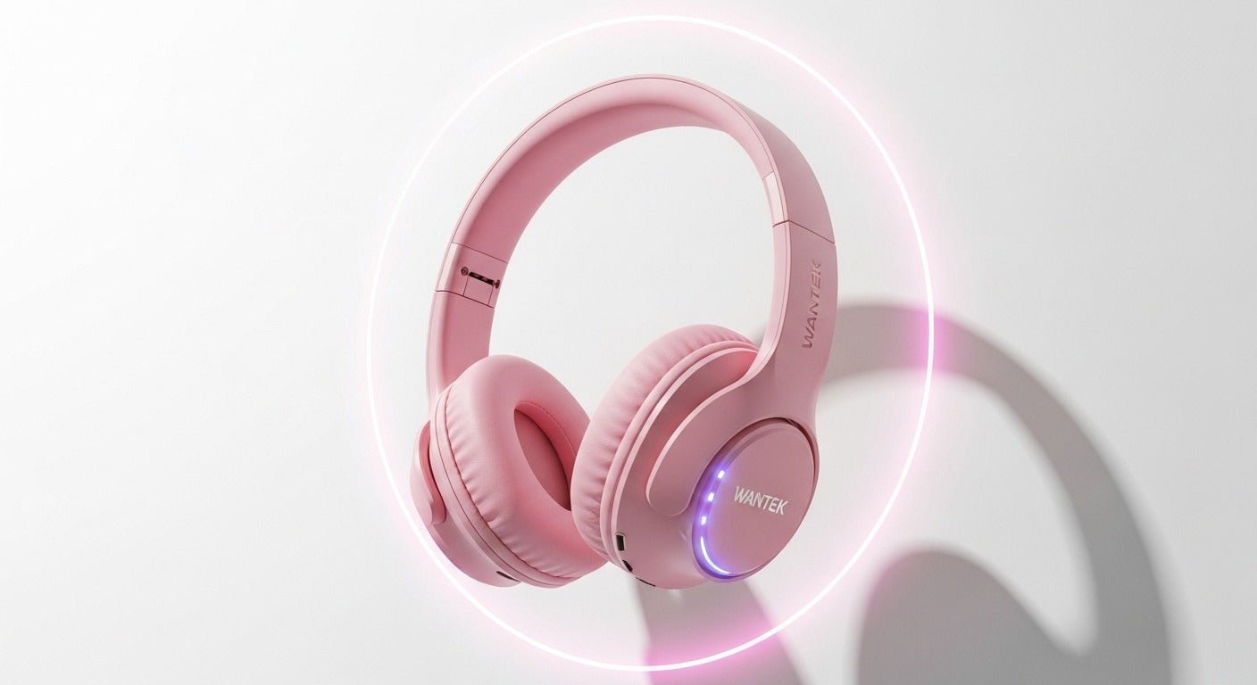 pink over ear headphones