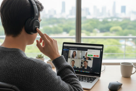 wireless headset with mic for work