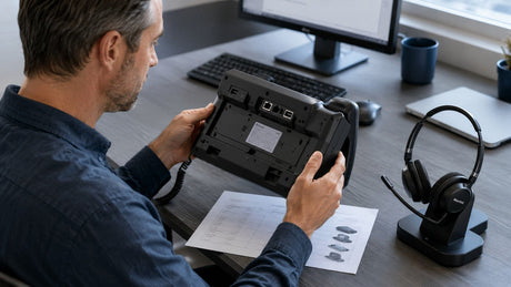 Checking desk phone ports before choosing a Wantek wireless headset