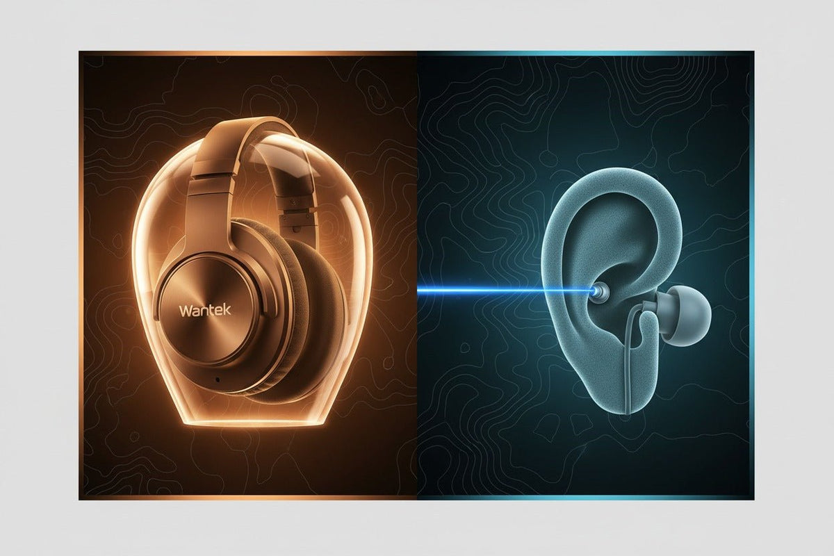 over ear in ear headphones