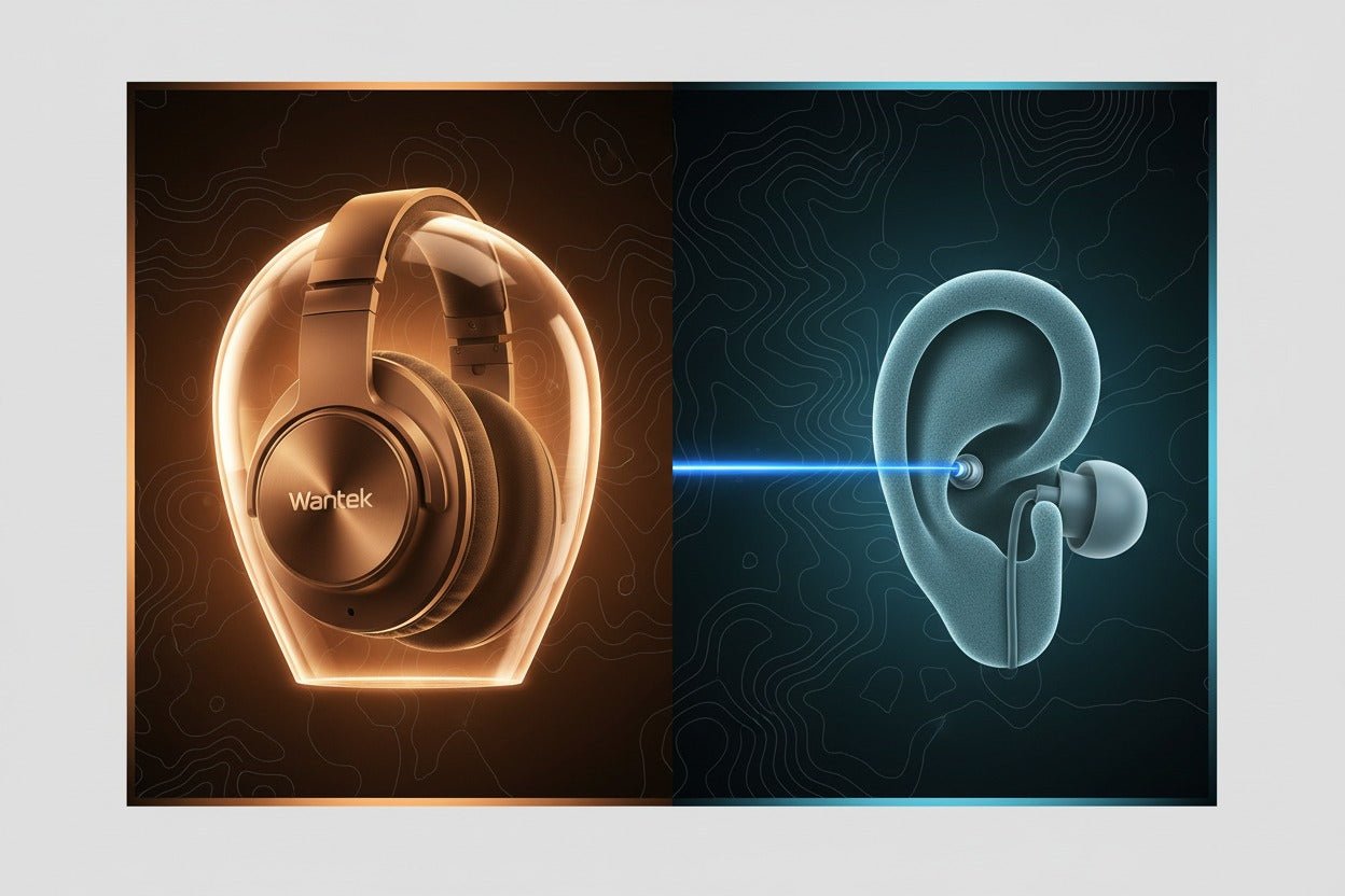 over ear in ear headphones