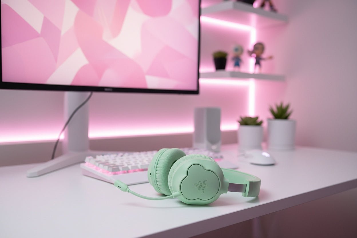 green gaming headset