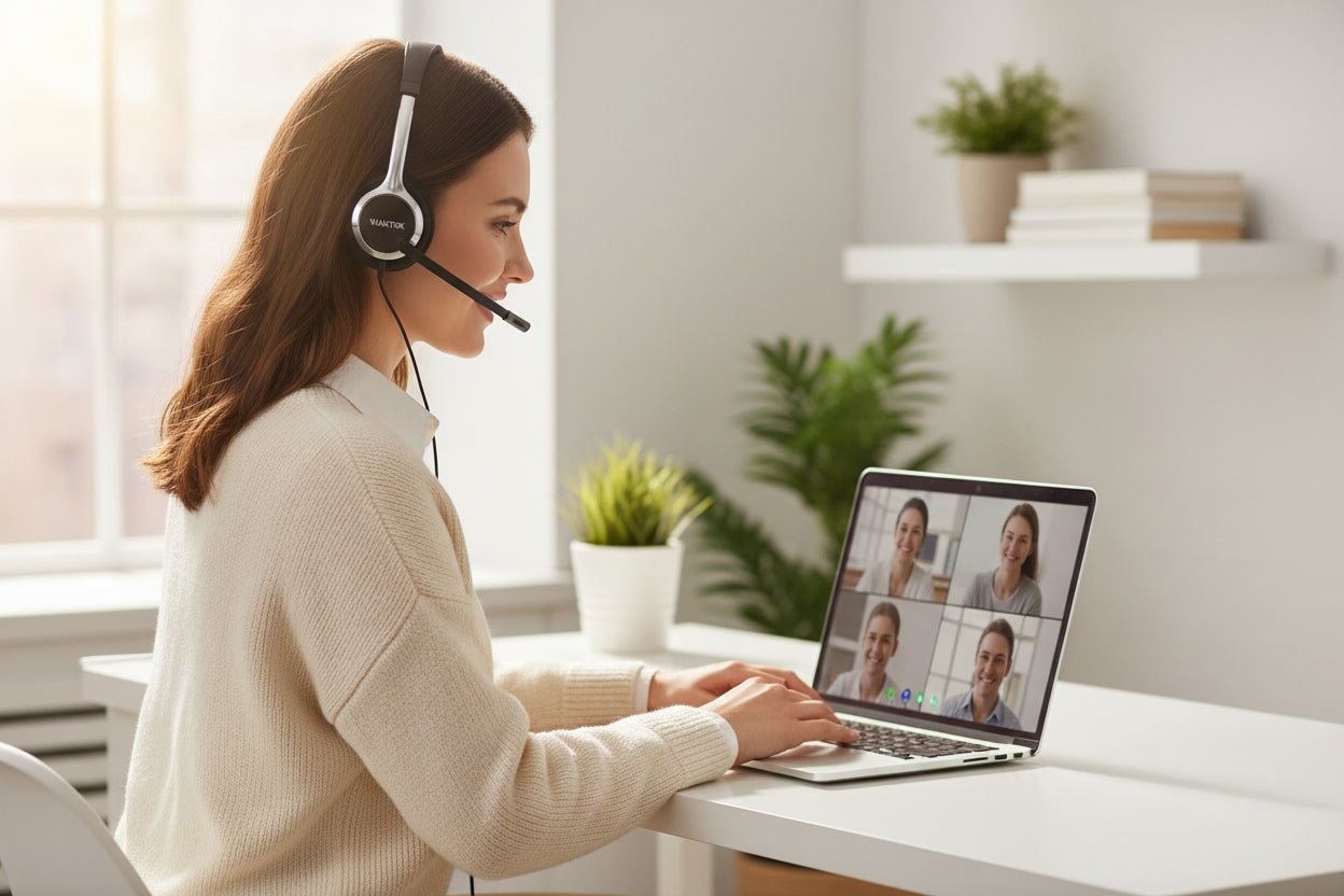 wireless headset with microphone