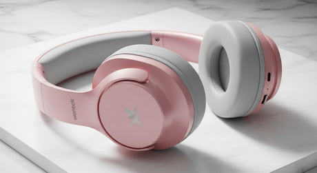 pink headphones
