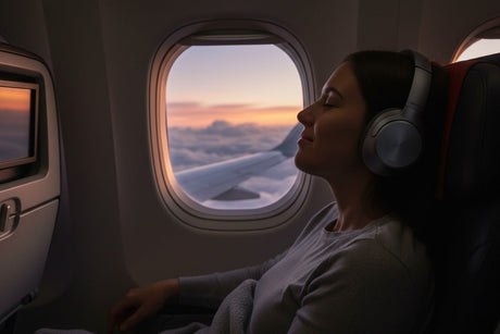 bluetooth headphones on plane