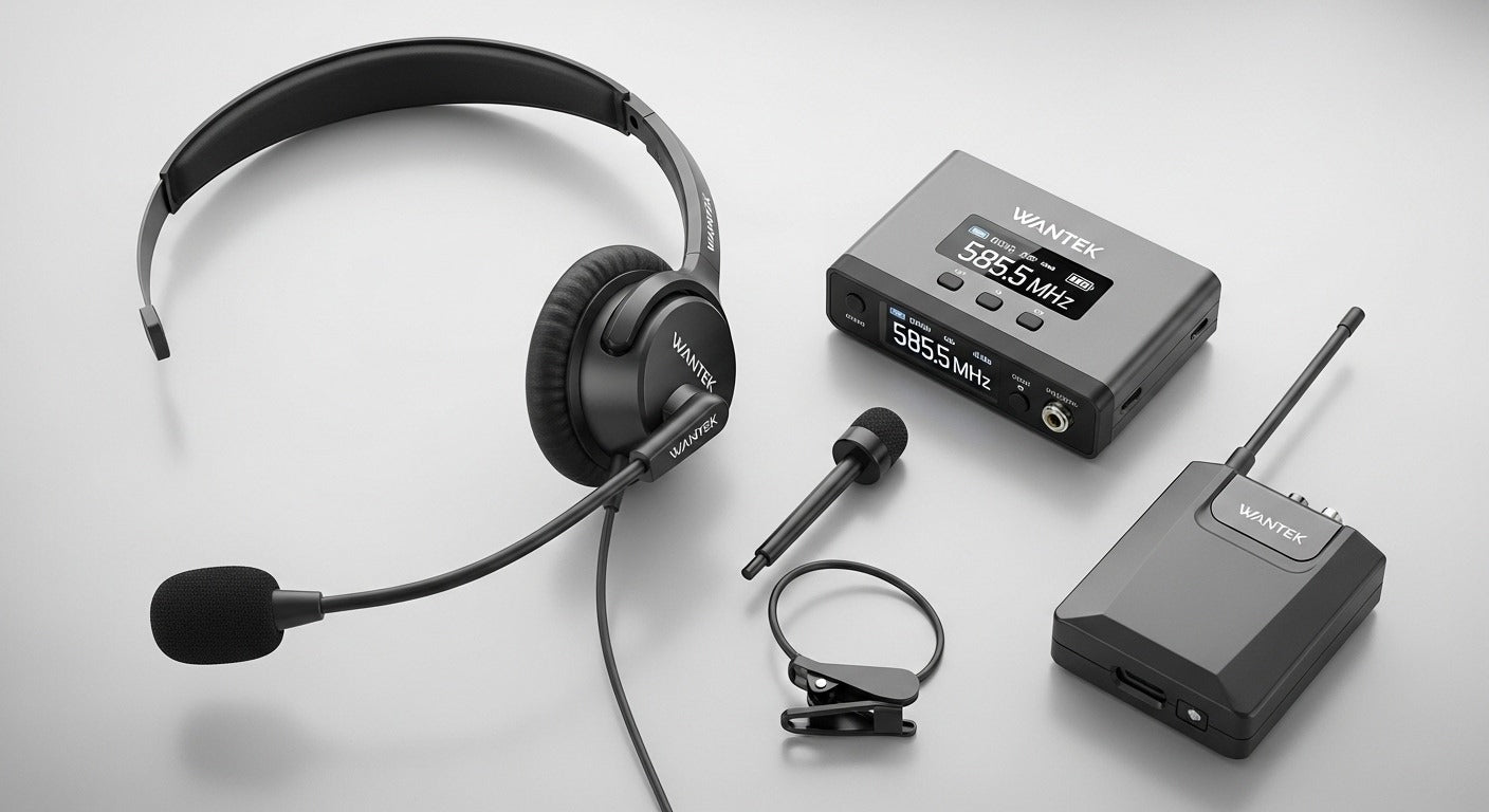wireless headphone microphone set