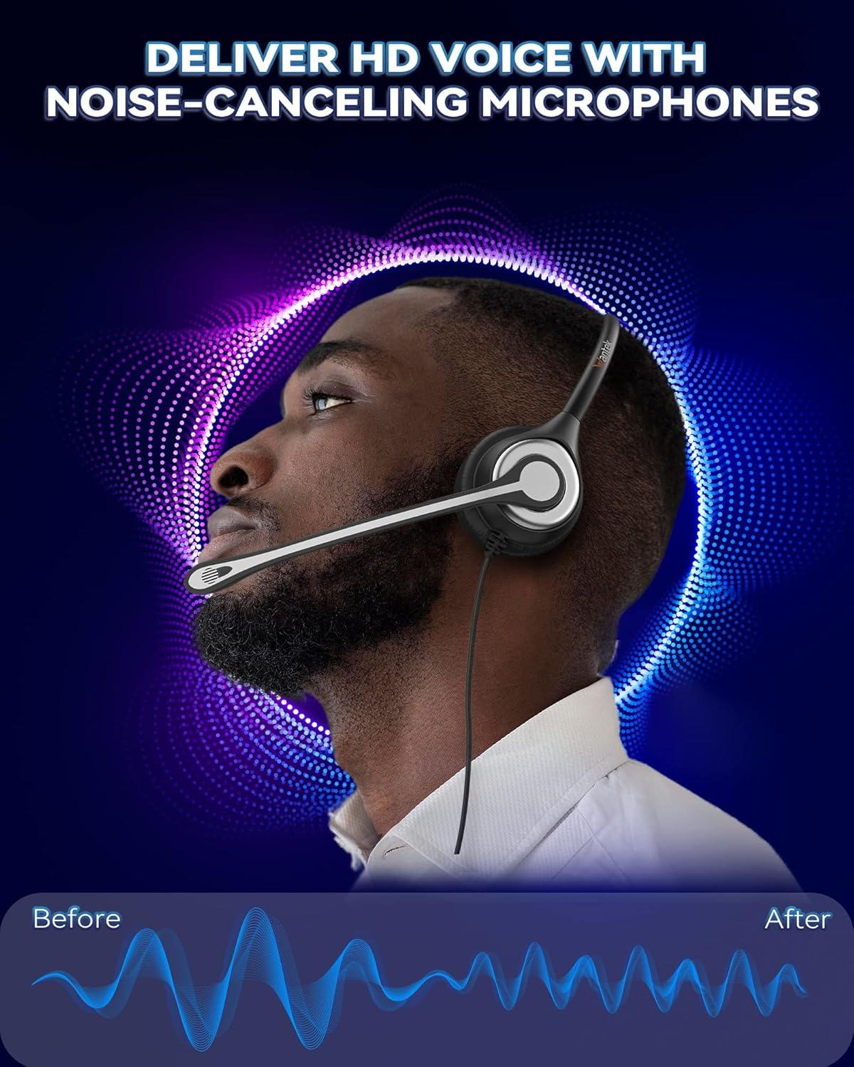 quick disconnect telephone headset