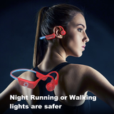 Wantek Bone Conduction Swim Headphones, Open Ear Wireless Bluetooth Headsets with 32GB MP3 Player, IP68 Headphones with Bluetooth 5.3 for Run, Hike - Red