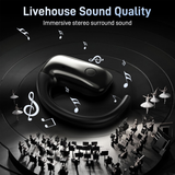 Wireless Open Ear Earbuds, Bluetooth 5.3 Headphones, 50H Playtime w/Charging Case,Touch Controls, Voice Assistant, Built-in Mic for Calls