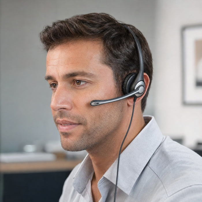 Lightweight mono headset for repeated office phone calls