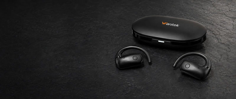 Wantek OBT030 earbuds with portable charging case and up to 50 hours of total battery life