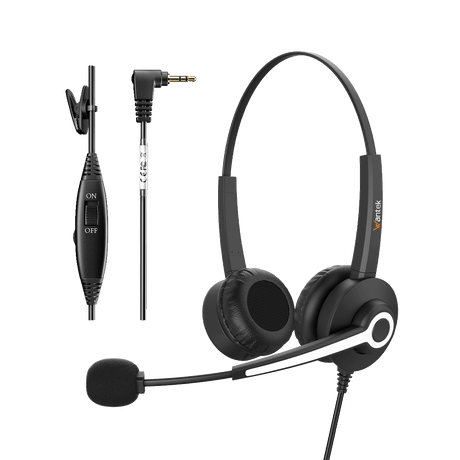 Phone Headsets - corded noise-cancelling headset