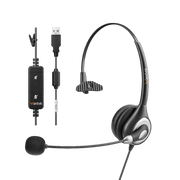 USB headset with mic - Wantek noise-cancelling headset for Zoom and remote work