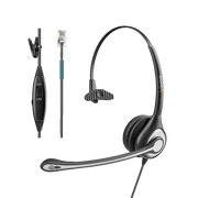 Wantek H600 mono wired headset with RJ9 desk phone connector