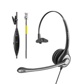 landline phone and headset