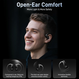 Wireless Open Ear Earbuds, Bluetooth 5.3 Headphones, 50H Playtime w/Charging Case,Touch Controls, Voice Assistant, Built-in Mic for Calls