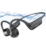 Wantek Bone Conduction Swim Headphones, Open Ear Wireless Bluetooth Headsets with 32GB MP3 Player, IP68 Headphones with Bluetooth 5.3 for Run, Hike