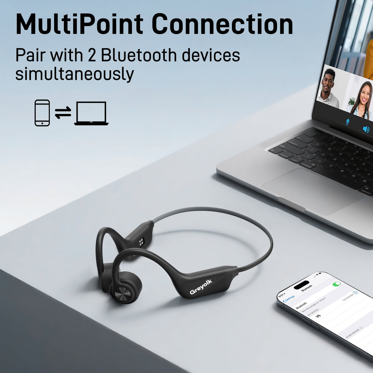 Greyolk® V5PRO Boneconduction Headset