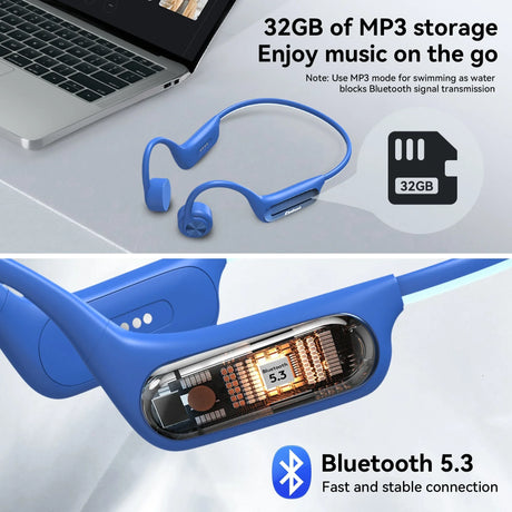 Kimhost BC3PRO physical button controls – volume, power, MP3 mode toggle on bluetooth earphones
