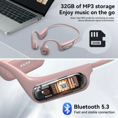 Kimhost BC3PRO bone conduction earphone USB-C charging – 1 hour to full, 11 hours playback