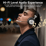 Trucker Bluetooth Headset with Microphone, with AI Noise Cancelling & Mute Button, Wireless On-Ear Headphones 50 Hrs Working Time, for Trucker Home Office Remote Work Zoom
