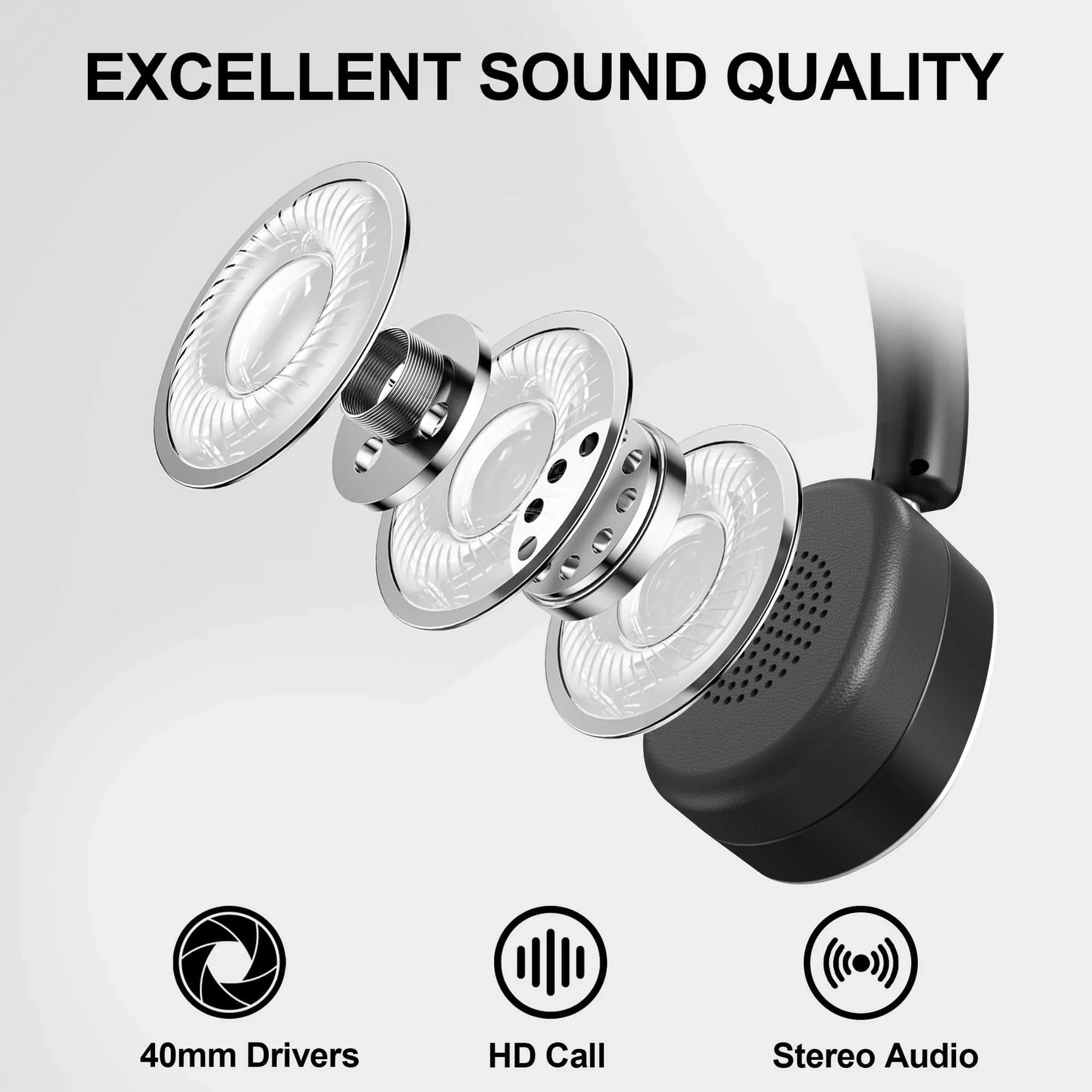 Affordable Bluetooth wireless headphones with mic