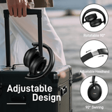 Wantek Active Noise Cancelling Headphones , 70-Hour Bluetooth Headphones, Deep Bass & Hi-Fi Sound - Over-Ear Comfort for Office,PC,Travel, Work