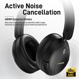 Wantek Active Noise Cancelling Headphones , 70-Hour Bluetooth Headphones, Deep Bass & Hi-Fi Sound - Over-Ear Comfort for Office,PC,Travel, Work