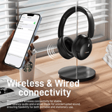 Wantek Active Noise Cancelling Headphones , 70-Hour Bluetooth Headphones, Deep Bass & Hi-Fi Sound - Over-Ear Comfort for Office,PC,Travel, Work