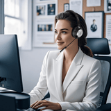 Wantek Bluetooth Headset with Microphone for PC, USB Dongle, Charging Base and Accessories,Mute Button for Work/Cell Phones/Computer/Call Center/Zoom