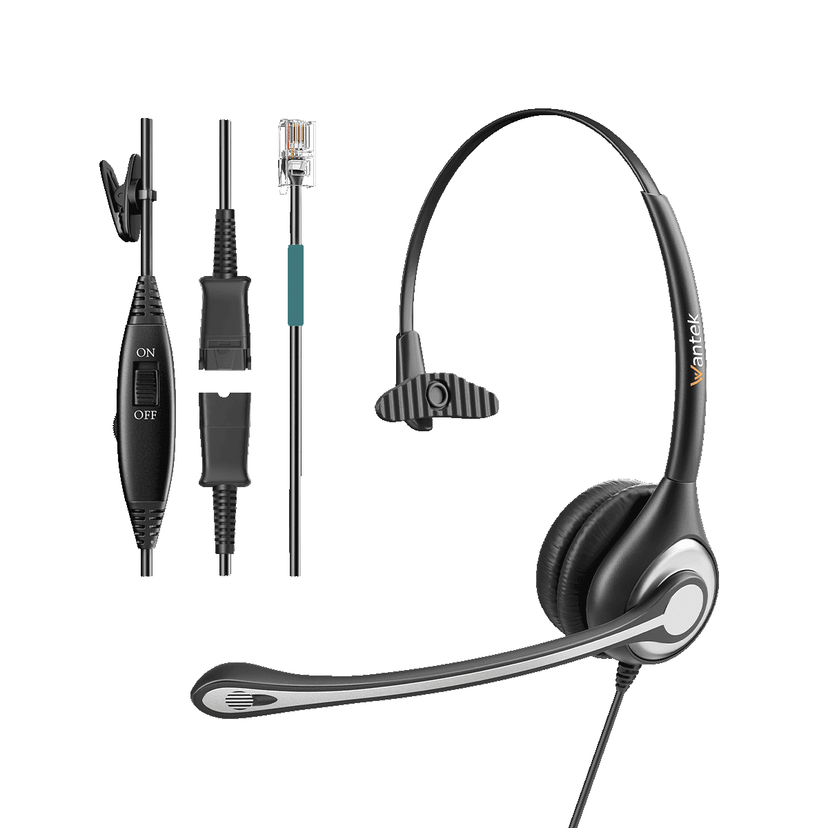 wired headset with QD for call center