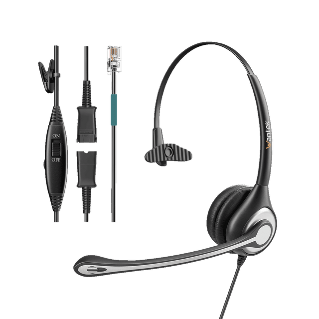 wired headset with QD for call center