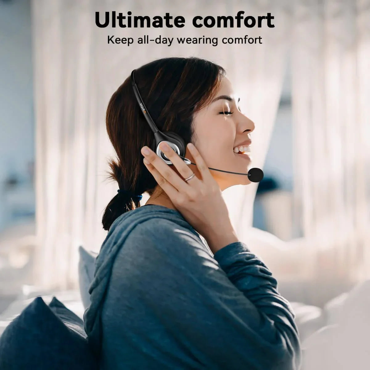 USB headset with mic in-line controls