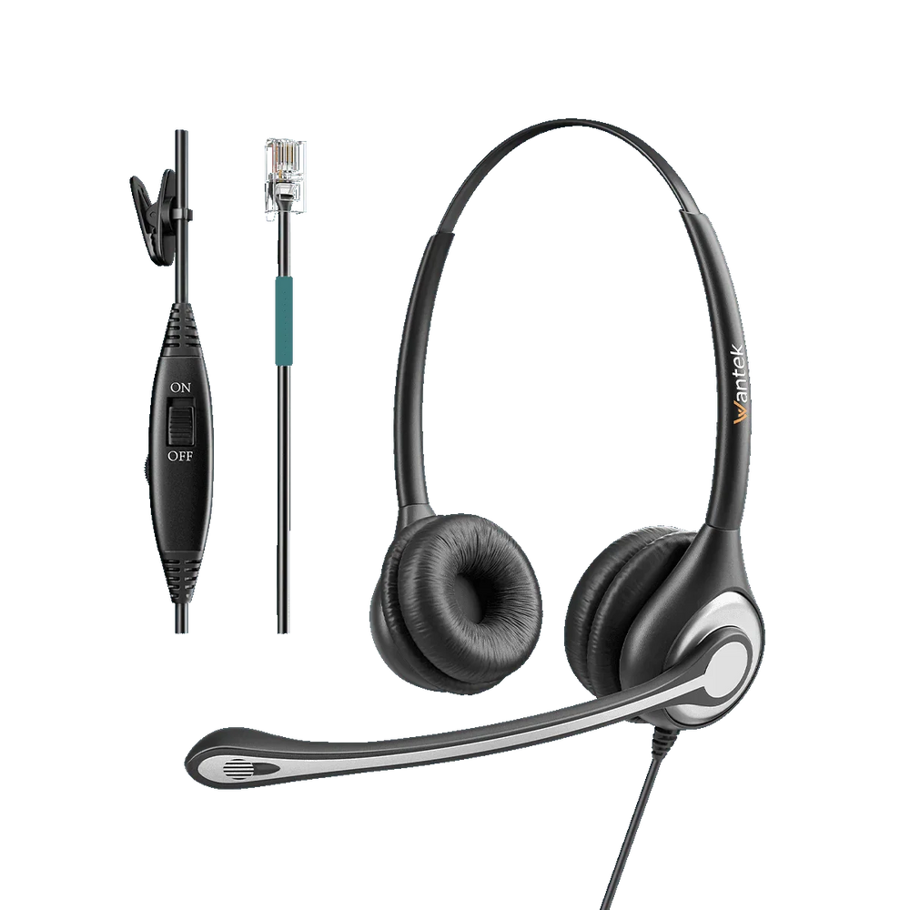 Wantek wired phone headset connector